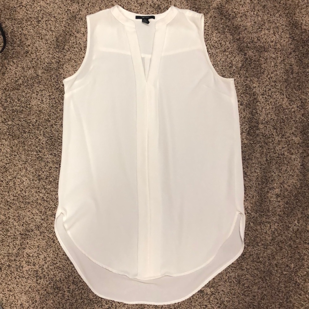 Forever 21 white high low blouse